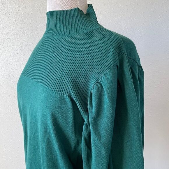 NWT Alfani Green Mock Neck Sweater Size L - Picture 4 of 9
